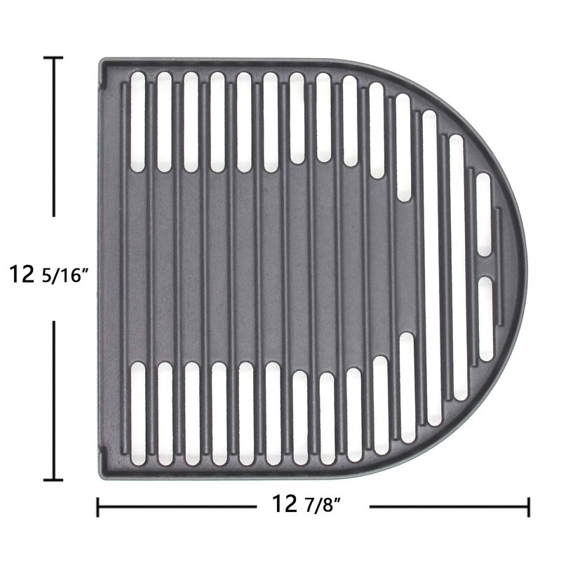 Hongso Matte Cast Iron Cooking Grate for Coleman Roadtrip Swaptop Grills LX LXE LXX, Non-Stick Camping Grill Grid, Half Grate of Coleman Roadtrip Parts, PCB012 - Image 2